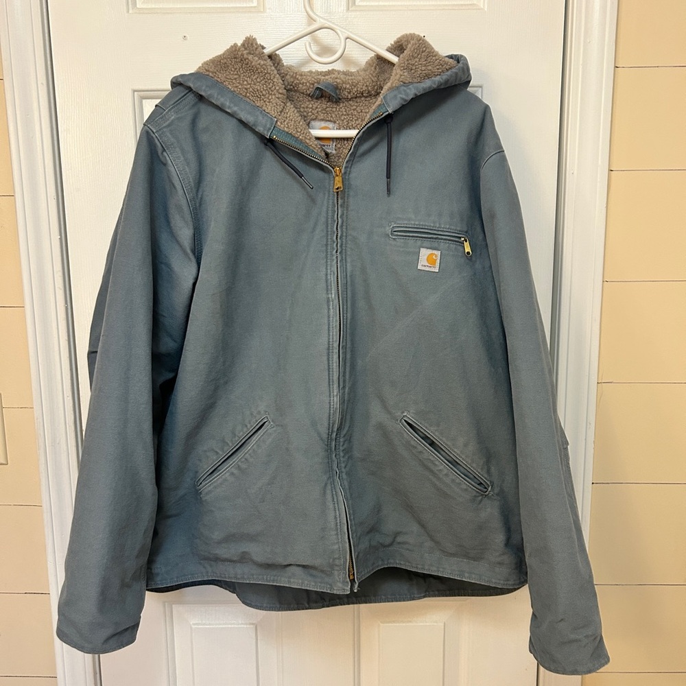 Women’s Blue Sherpa Lined Carhartt Jacket